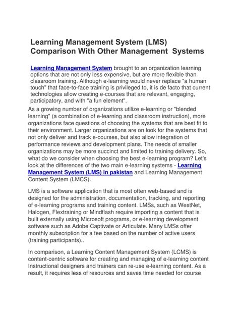 Image result for Learning Management System Comparison Chart