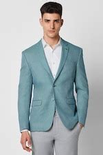 Buy Men Blue Textured Slim Fit Blazer Online - 902230 | Van Heusen
