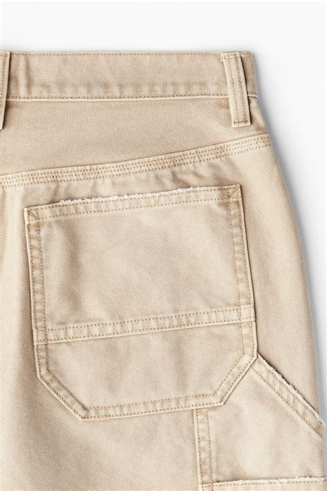 Baggy Fit Carpenter trousers - Beige - Men | H&M IN