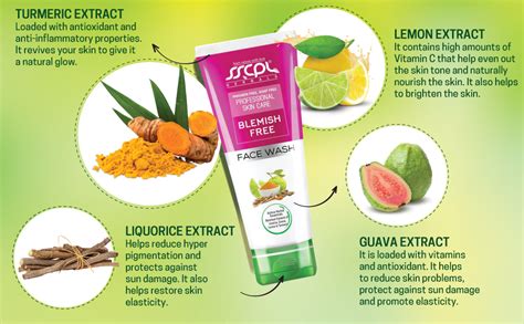 SSCPL Herbals Blemish Free Face Wash with Lemon, Guava, Turmeric ...
