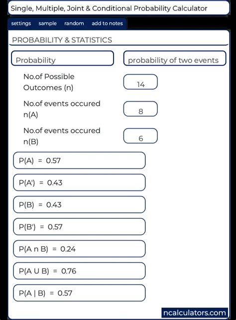 Image result for Probability of Events Calculator