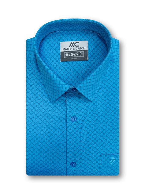 Buy MC Neo Smart Fit Cotton Printed Fun Blue Shirt for Men – Alaya Cotton