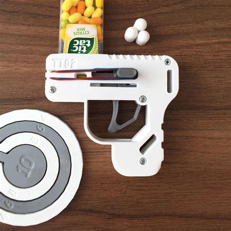 Tic Tac Gun V2 Set Customizable Shooter Toy With Target Practice Tic ...