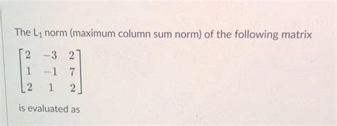 Image result for Matrix Sum Norm Calculator