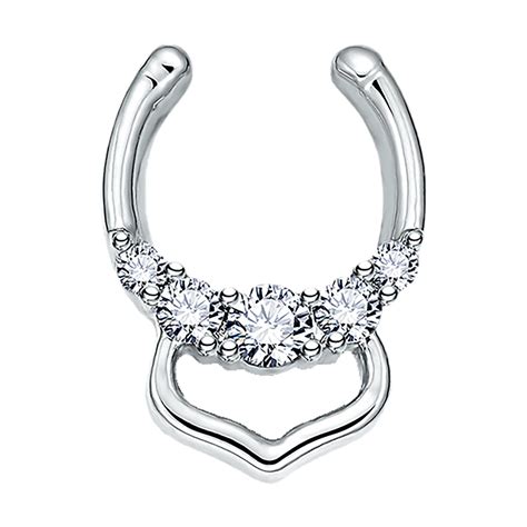 Buy Sayhi Fake Nose Ring Hoop Magnetic Septum Nose Ring Horseshoe ...