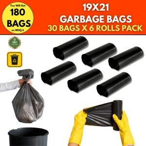 EcoSaver Premium Black Oxo-Biodegradable Garbage Bag - 19x21 inches ...