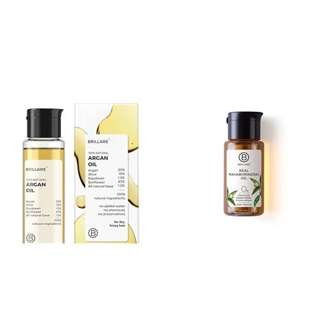 Brillare Argan Hair Oil & Brillare Real Mahabhringraj Oil with 14 ...