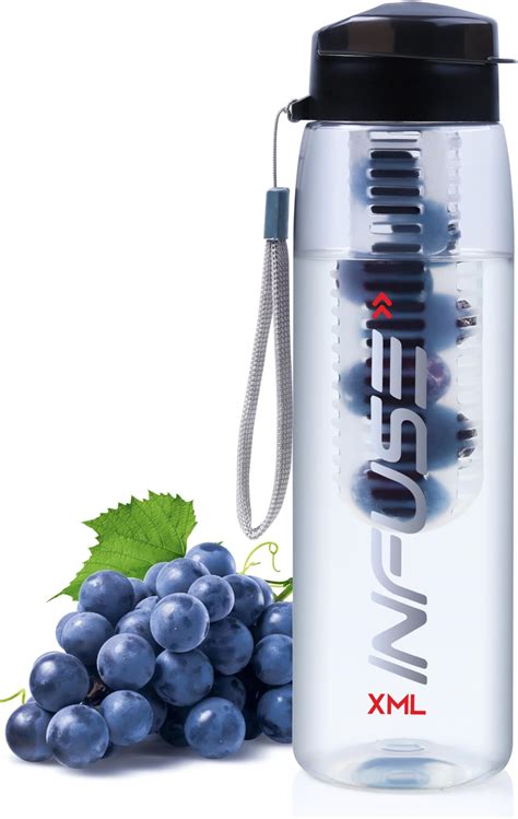 CELLO Infuse Plastic(PET) Water Bottle with Infuser, 800ml, Set of 2 ...