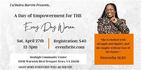 A Day of Empowerment for The Every Day Woman, Denbigh Community Center ...