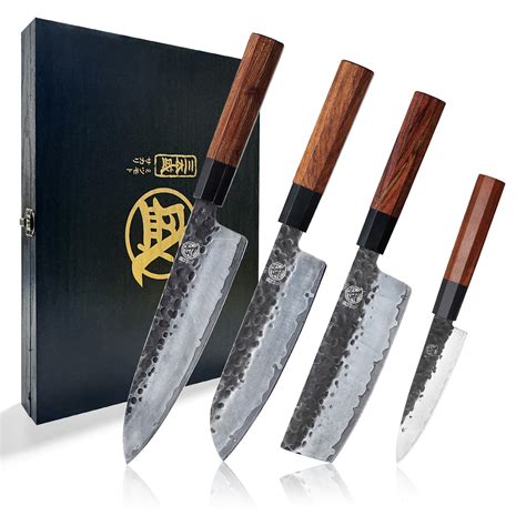 MITSUMOTO SAKARI 4PCS Kitchen Knife Set, Professional Japanaese Knife ...