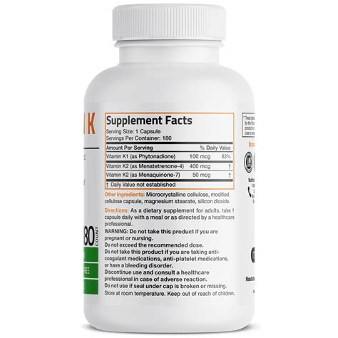 Bronson Vitamin K Triple Play™ with K1 and K2 - 550 mcg - 90 Capsules | Vitamins & Supplements ...