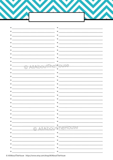 Image result for Printable List