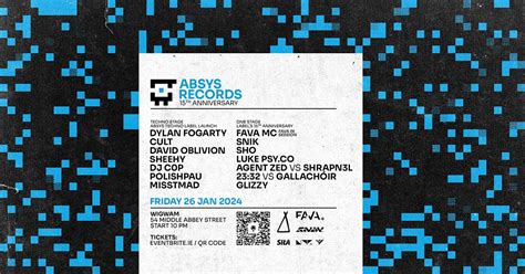 Absys Records - 15th Anniversary: Fava Mc x SNIK x Dylan Fogarty x Cult ...