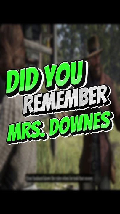 The Tragic Story of Mrs. Downes in RDR2 #rdr2 #arthurmorgan # ...
