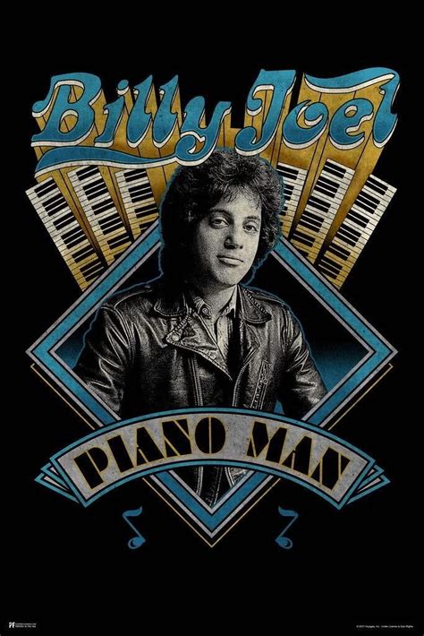 Billy Joel Piano Man Classic Rock Music Merchandise Retro Vintage 70s ...