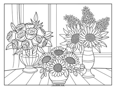 180+ Flower Coloring Pages for Kids & Adults (Free Printable PDFs)