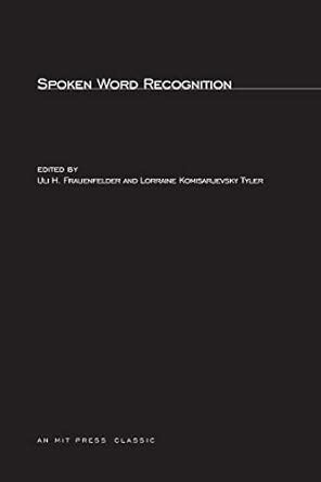 Buy Spoken Word Recognition (The MIT Press) Book Online at Low Prices ...