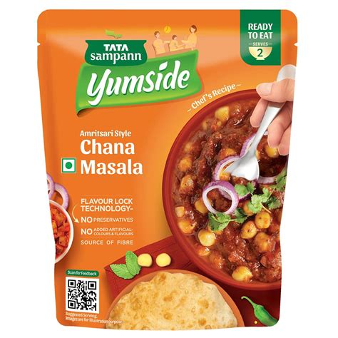 Tata Sampann Yumside Amritsari Style Chana Masala, Just 60 seconds to ...