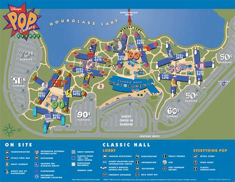 Pop Century Map at Walt Disney World - Walt Disney World Value Resort