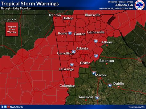 Tropical Storm Zeta Affects North and Central Georgia
