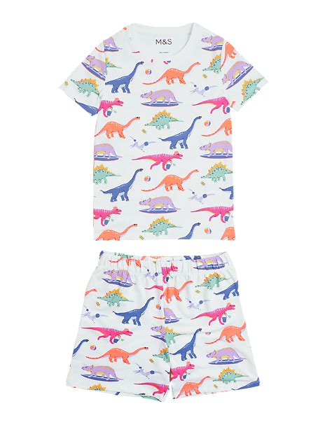 Buy Cotton Rich Dinosaur Short Pyjama Set (12 Mths - 7 Yrs) at Marks ...