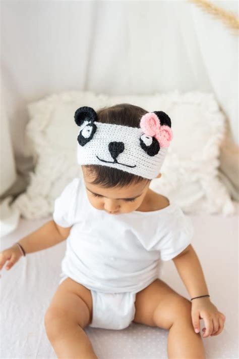 Panda Design Knitted Ear Warmer- White & Black – The Original Knit