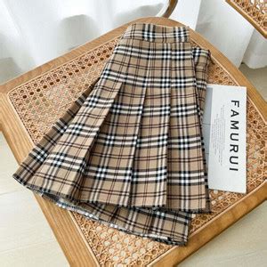 The Kd Checkered Women Pleated Brown Skirt - Buy The Kd Checkered Women ...