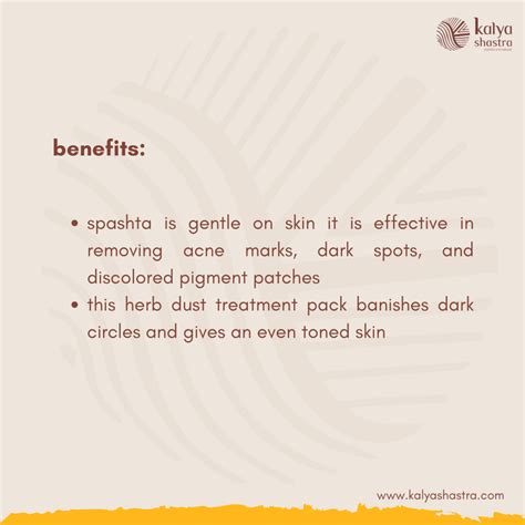buy best spashta herb dust dark spot treatment 25gm – kalyashastra