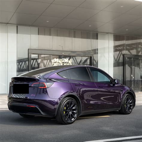 Tesla Midnight Purple Car Vinyl Wrap| Midnight Purple Wrap aluko