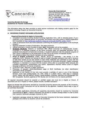 Fillable Online Incoming Student Exchange Application Form Fax Email ...