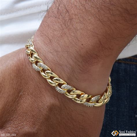 Trending Design Gold Plated Link Bracelet for Men - Style E004 – Soni ...