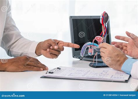 Doctors are Counseling Prostate Cancer Patients and Using Model of the Penis To Provide an ...