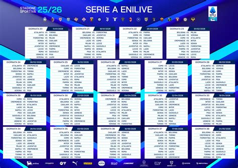 Calendario Serie A 2025 2026: tutte le date e le partite| Calcio e Finanza