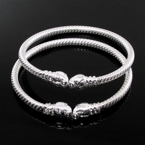 925 Silver Kids Bangles Bracelet (Nazaria) - Pair – Karizma Jewels