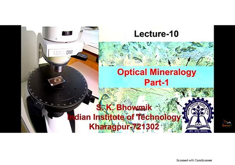 Optical Mineralogy - 4 ls. Swayam Scanned with Optical Mineralogy: Key ...