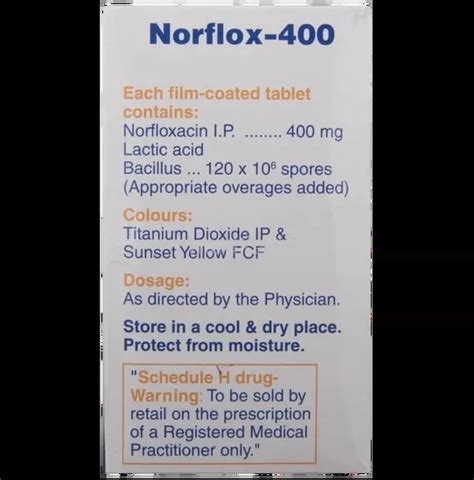 Buy Norflox 400mg Tablet Online at Best Price – Generic Alternative ...