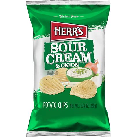 Herr's Sour Cream & Onion Chips 7.75oz - Walmart.com