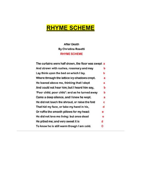 Z-Literary Devices Rhyming Scheme-In Short | PDF | Senses | Poetry