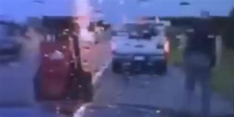 ‘Whoa! That was close!’: Lightning nearly hits Oklahoma trooper