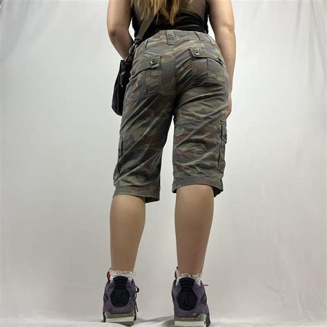 Camo Jorts Vintage y2k camouflage jorts / long... - Depop