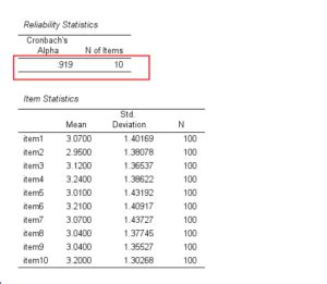 SPSS Reliability Tutorial 的图像结果