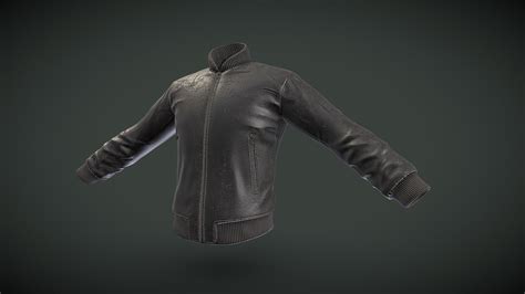 Worn Leather Bomber Jacket - 3D model by Alexis.Elliott [99795df] - Sketchfab