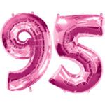 Large Number 95 Balloons, Pink Number 95
