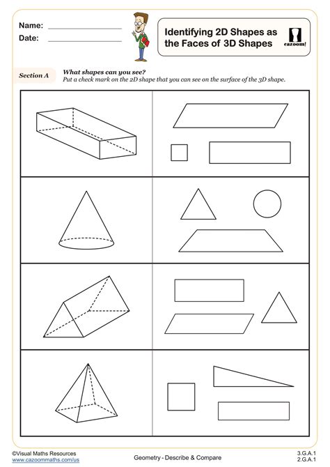Identifying 2d Shapes Worksheets Identify 2D Shapes: Worksheet