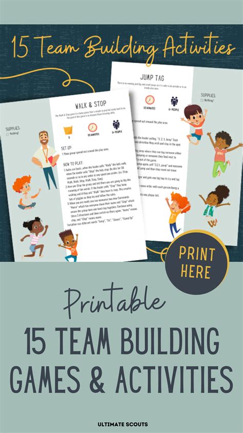 Printable Team Building Games & Activities for Kids