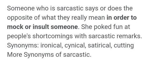 What is Sarcastic humour ? - Brainly.in