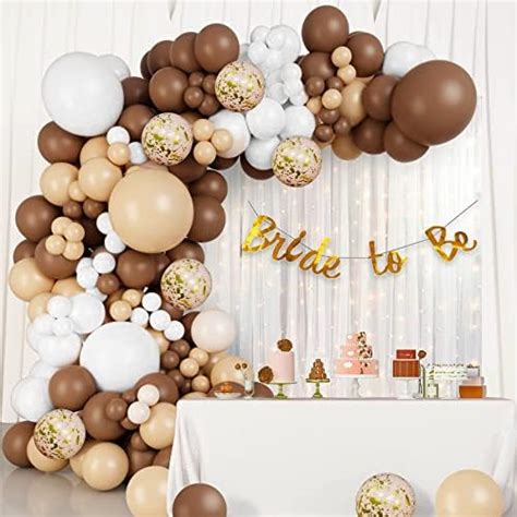 Party Propz Bride to Be Decoration - 44 Pcs Brown Bride to be Balloons ...