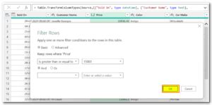 Image result for Filter Excel Power Query Filter Pane