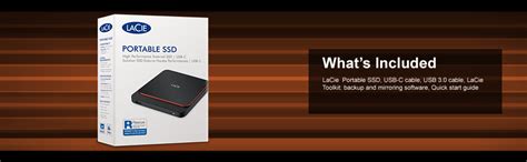 LaCie Portable 500GB External SSD — USB-C USB 3.1, for Windows and Mac ...