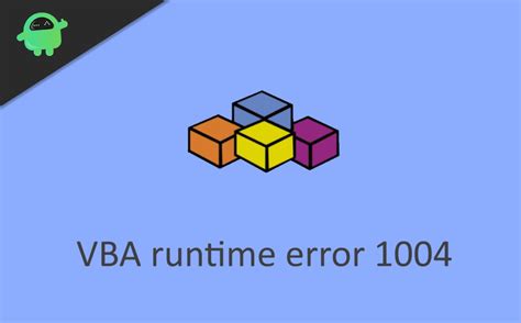 Visual Basic Runtime Error 1004 的图像结果